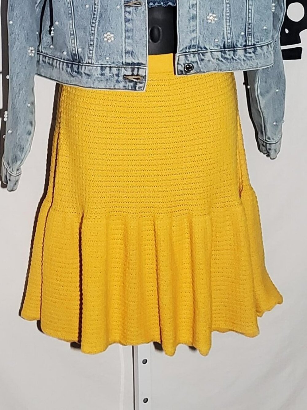 Free Assembly Flare Mini Skirt‎ Knit Womens Size XS